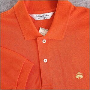 BROOKS BROTHERS Golden Fleece Mens Medium Orange 100% Cotton Polo USA Made NWT